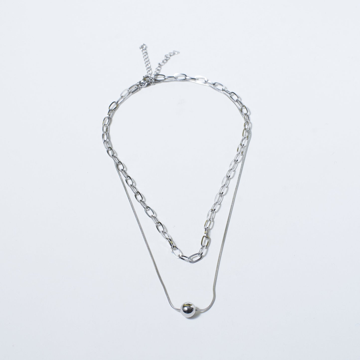 Gentle Drape Silver Chain Salty Alpha