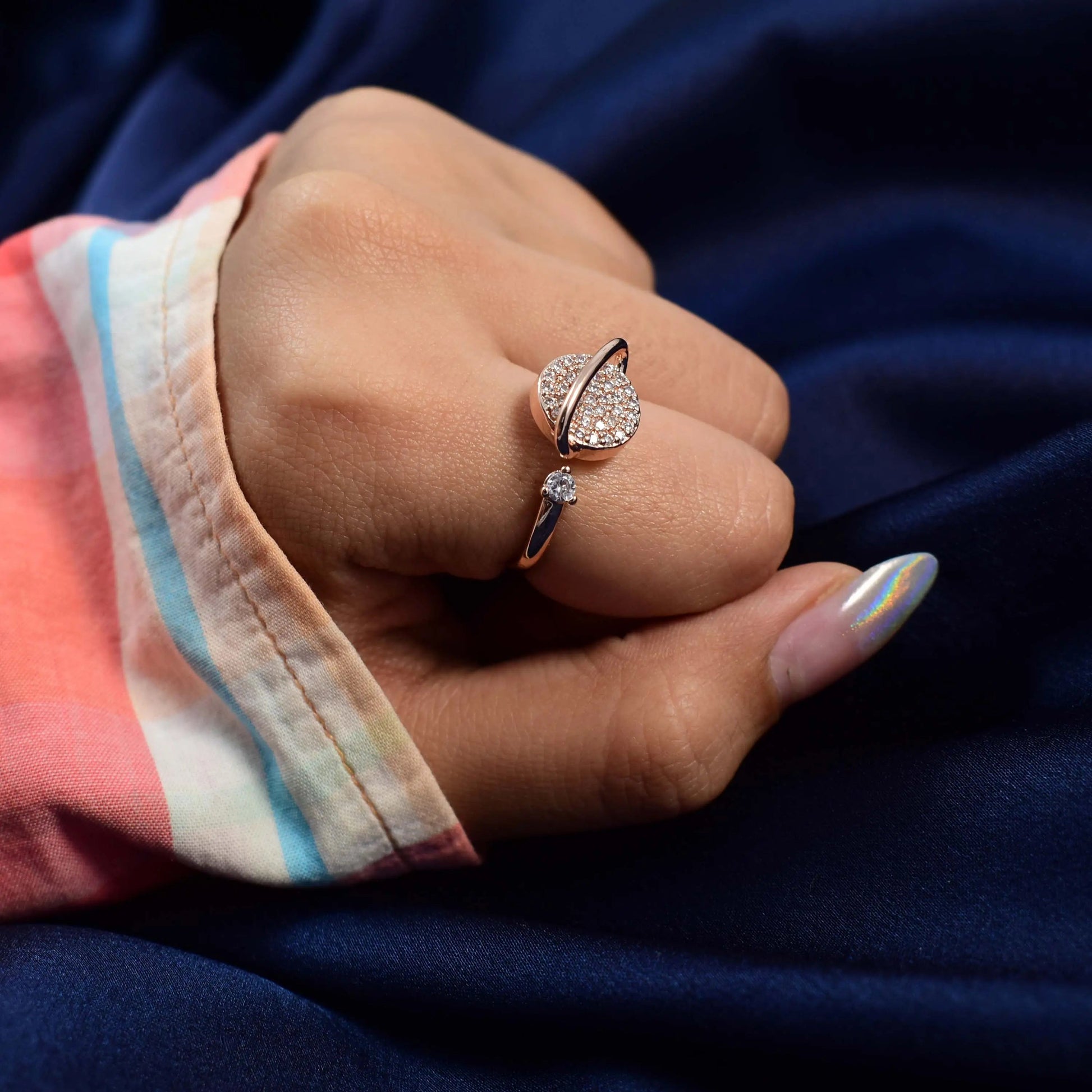 Saturn Spinner Ring - Rose Gold