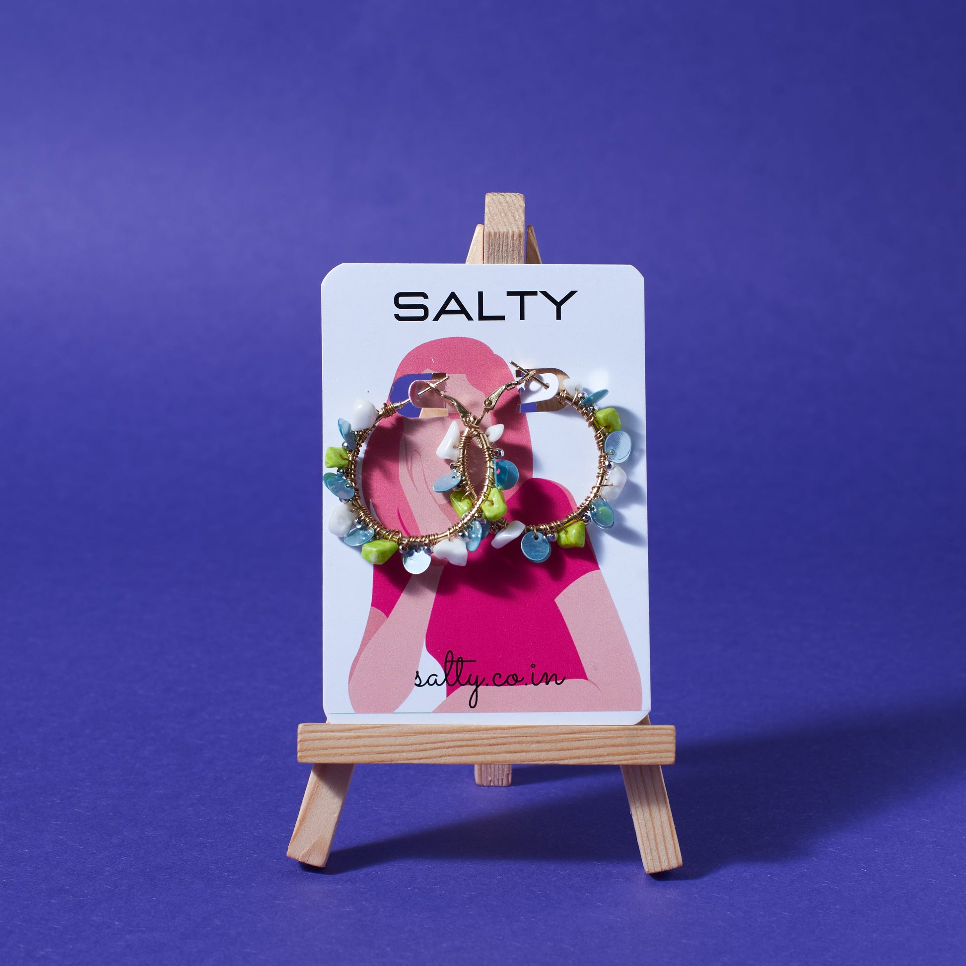 Seashell Cascade Hoops Salty