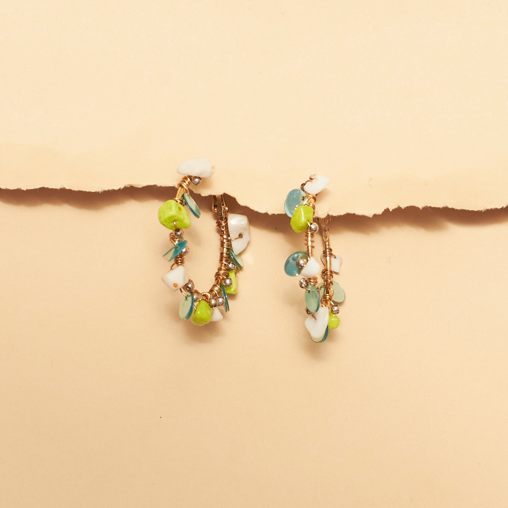 Seashell Cascade Hoops Salty