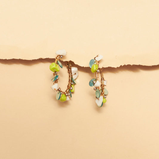 Seashell Cascade Hoops Salty
