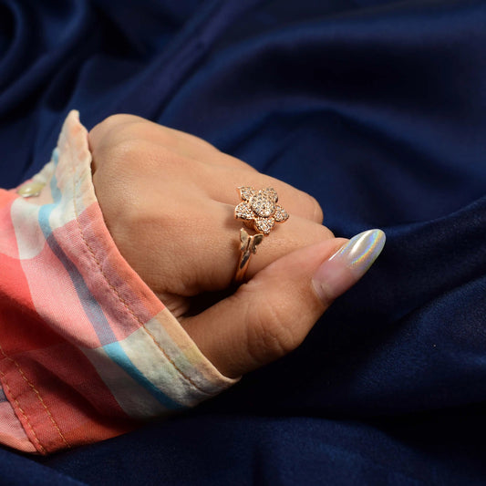 Senna Spinner Ring - Rose Gold