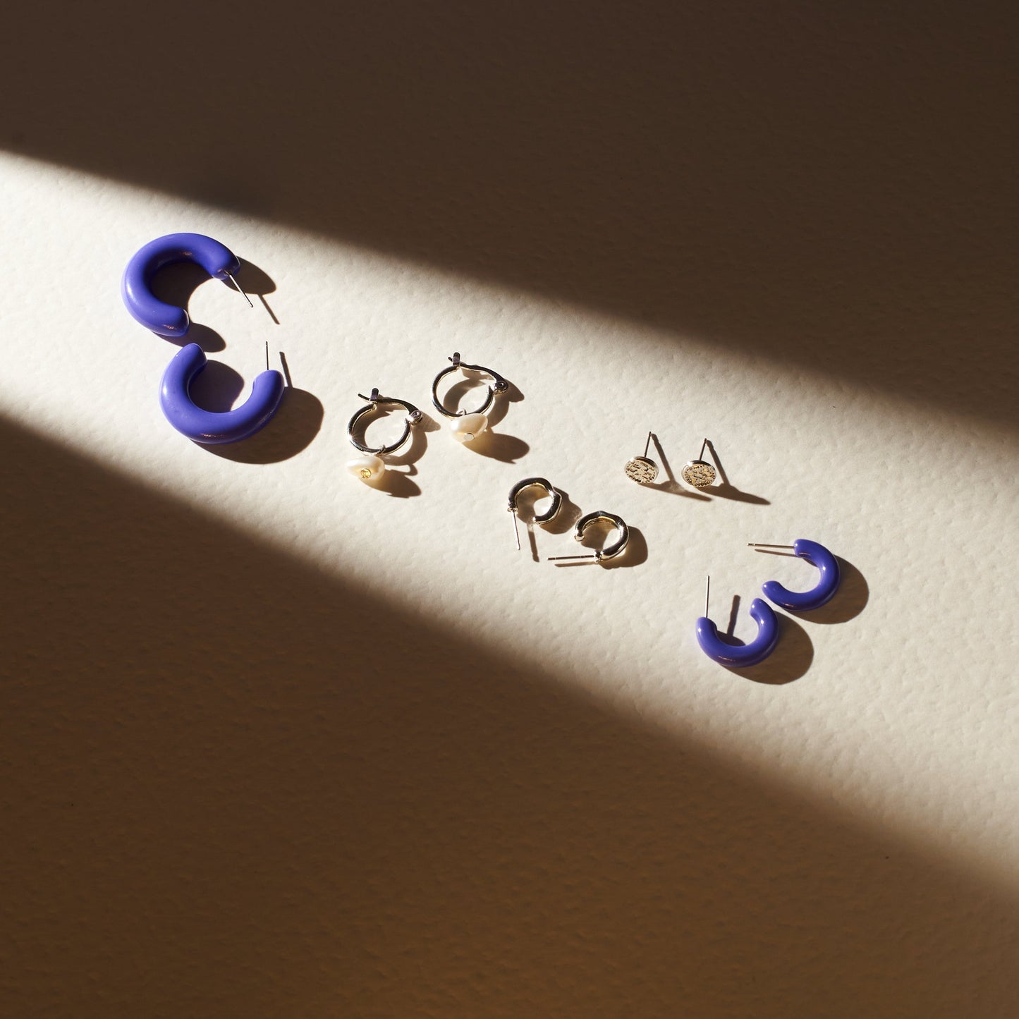Set Of 5 Blue Bliss Shell Earrings Set Salty