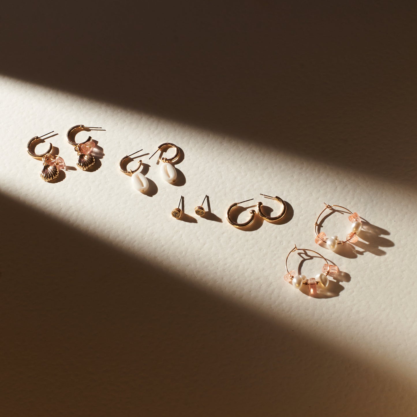 Set Of 5 Seashore Earrings Salty