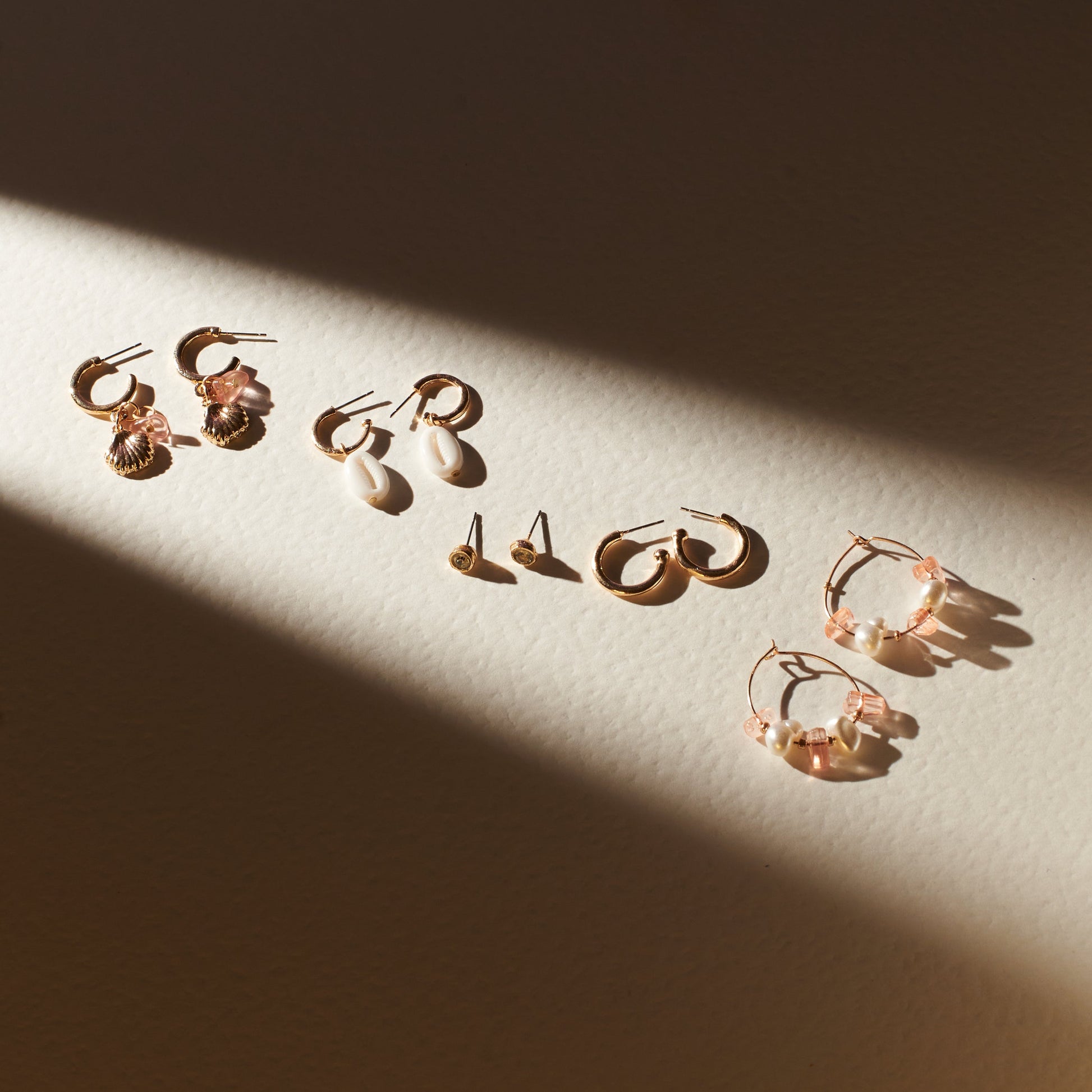 Set Of 5 Seashore Earrings Salty