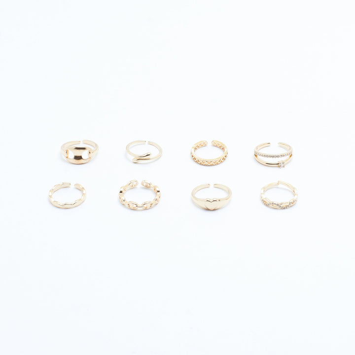 Set Of 8 Linked Eternity Rings | Salty