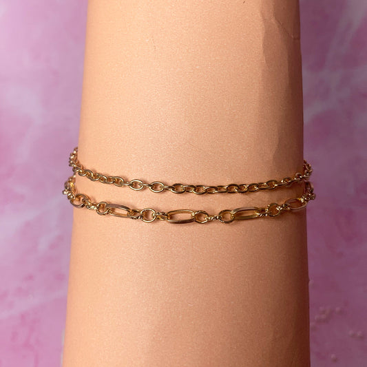 Set of 2 Golden Gleam Bracelet Salty