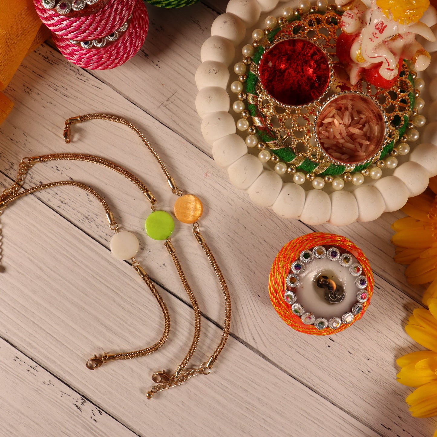 Set of 3 Mis Match Colour Rakhi Salty