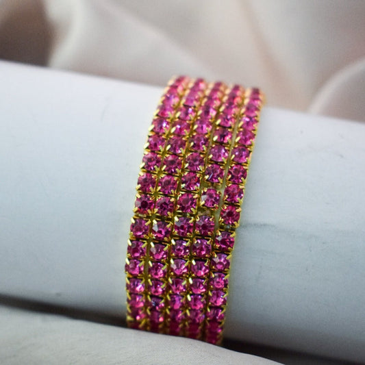 Set of 5 Blush Stackable Bands Salty