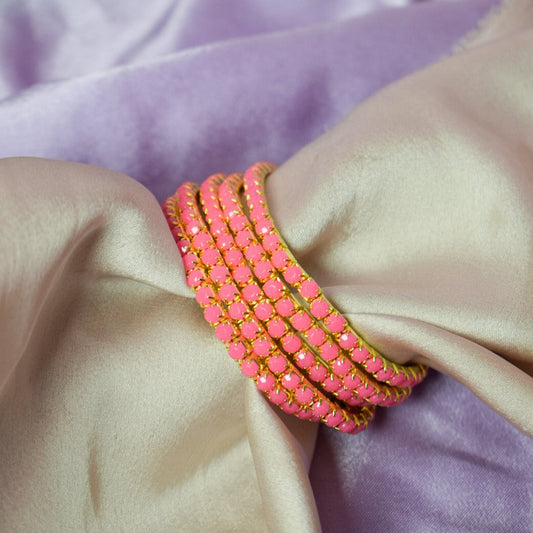 Set of 5 Pretty Pink Stackable Bands Salty