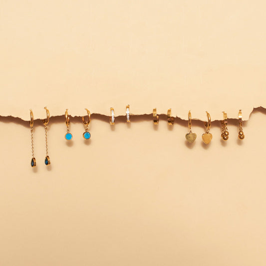 Set of 6 Golden Chic Earrings Salty