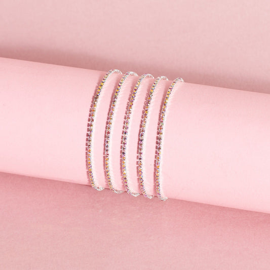Shimmer Stretchable Bands (Set of 5) Salty