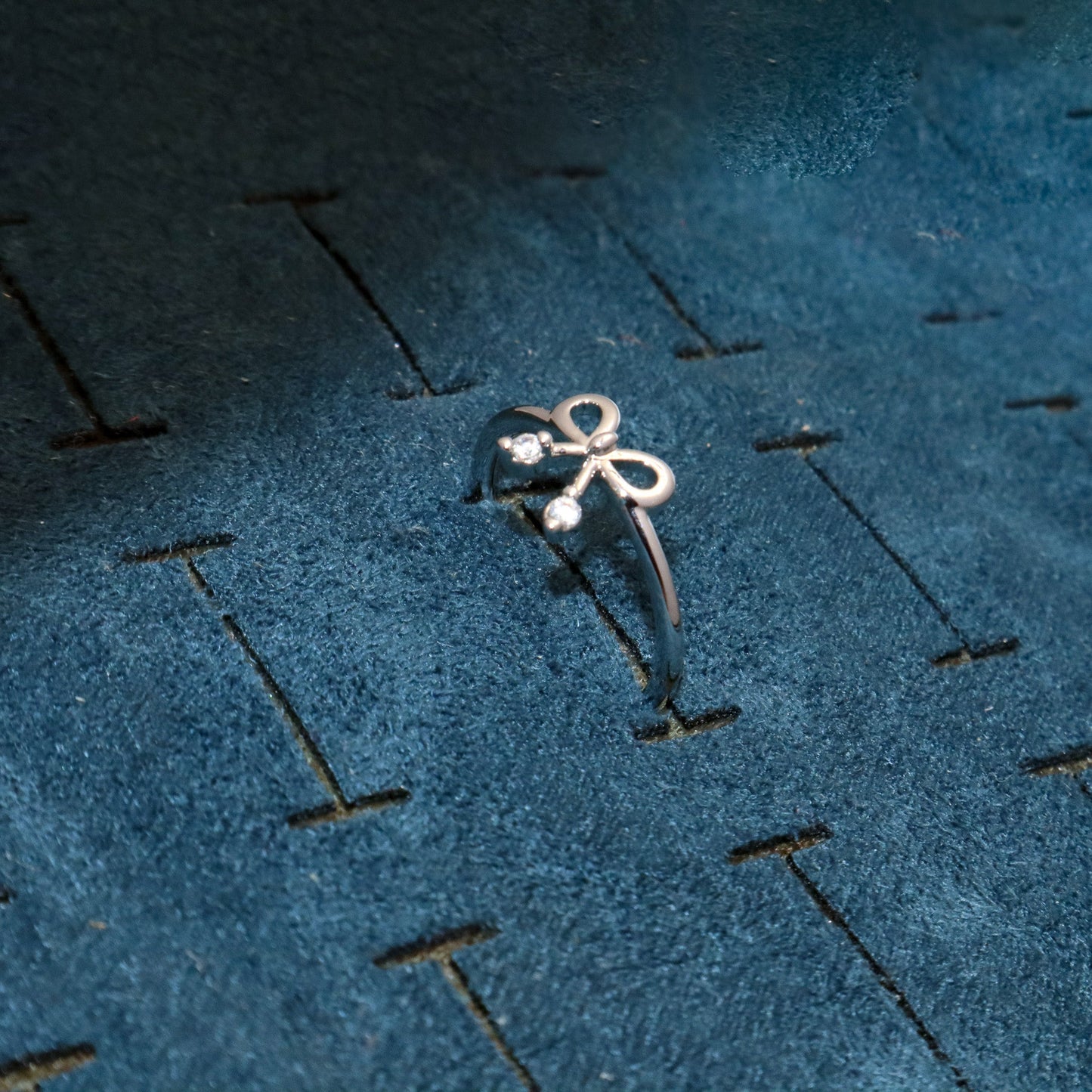 Silk Bow Silver Ring