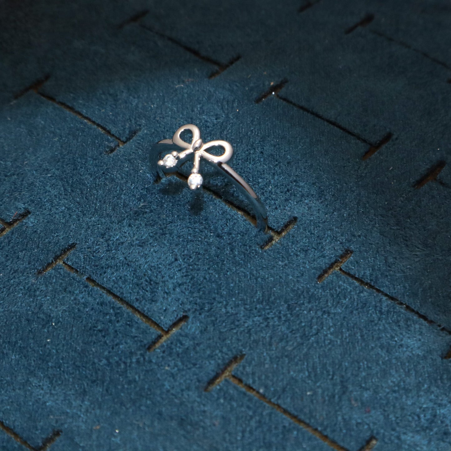 Silk Bow Silver Ring