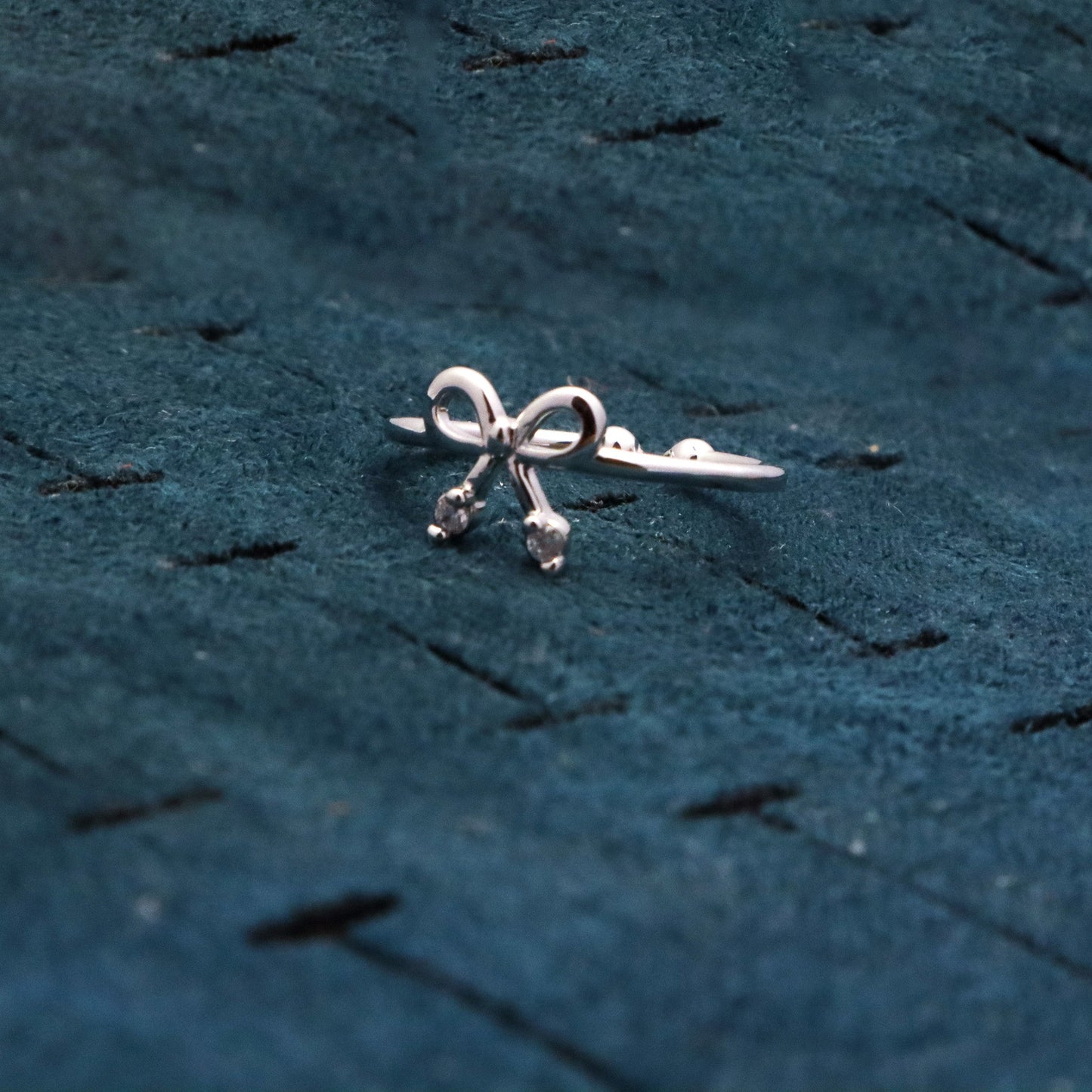 Silk Bow Silver Ring
