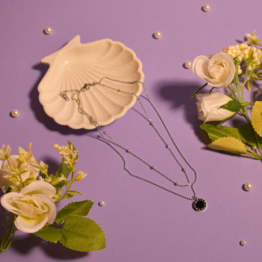 Silken Sheen Silver Necklace Salty