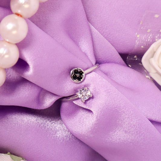 Silver Crystal Ring