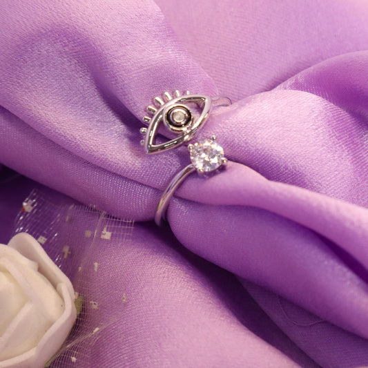 Silver Evil Eye Ring