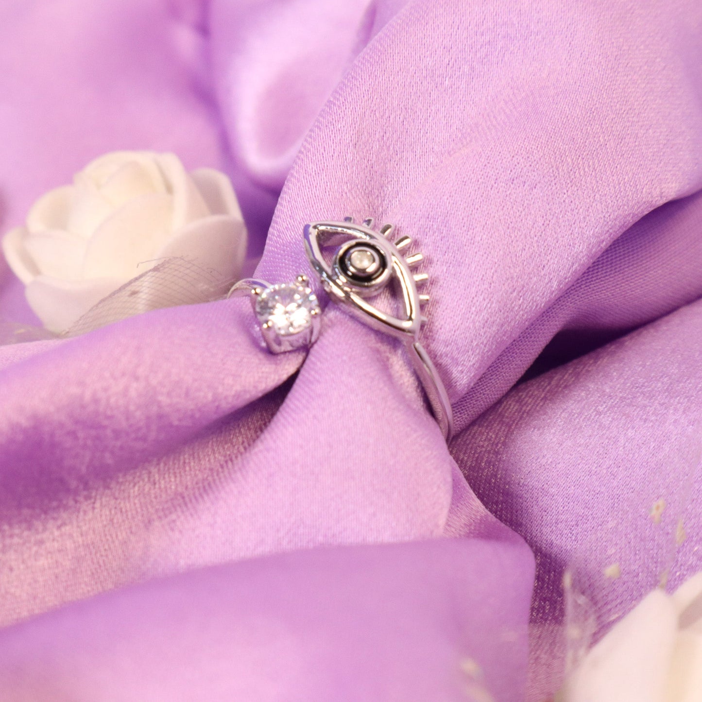 Silver Evil Eye Ring