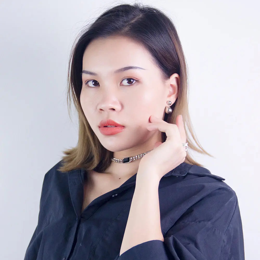 Silver Plated Double Ball Earrings