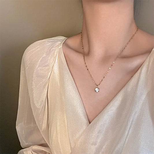 Single Crystal Chain Necklace
