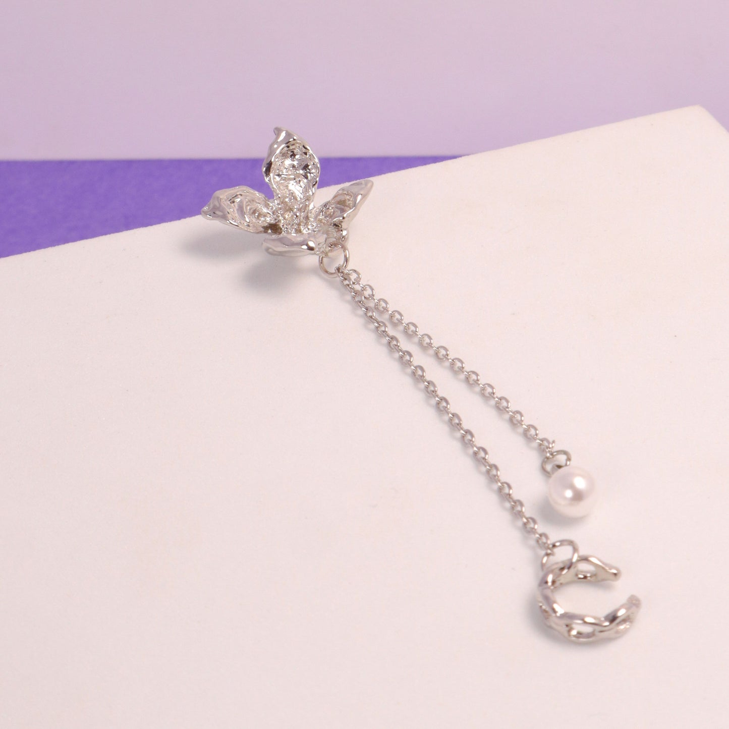 Single Flower Cuff Earring - 1 Piece