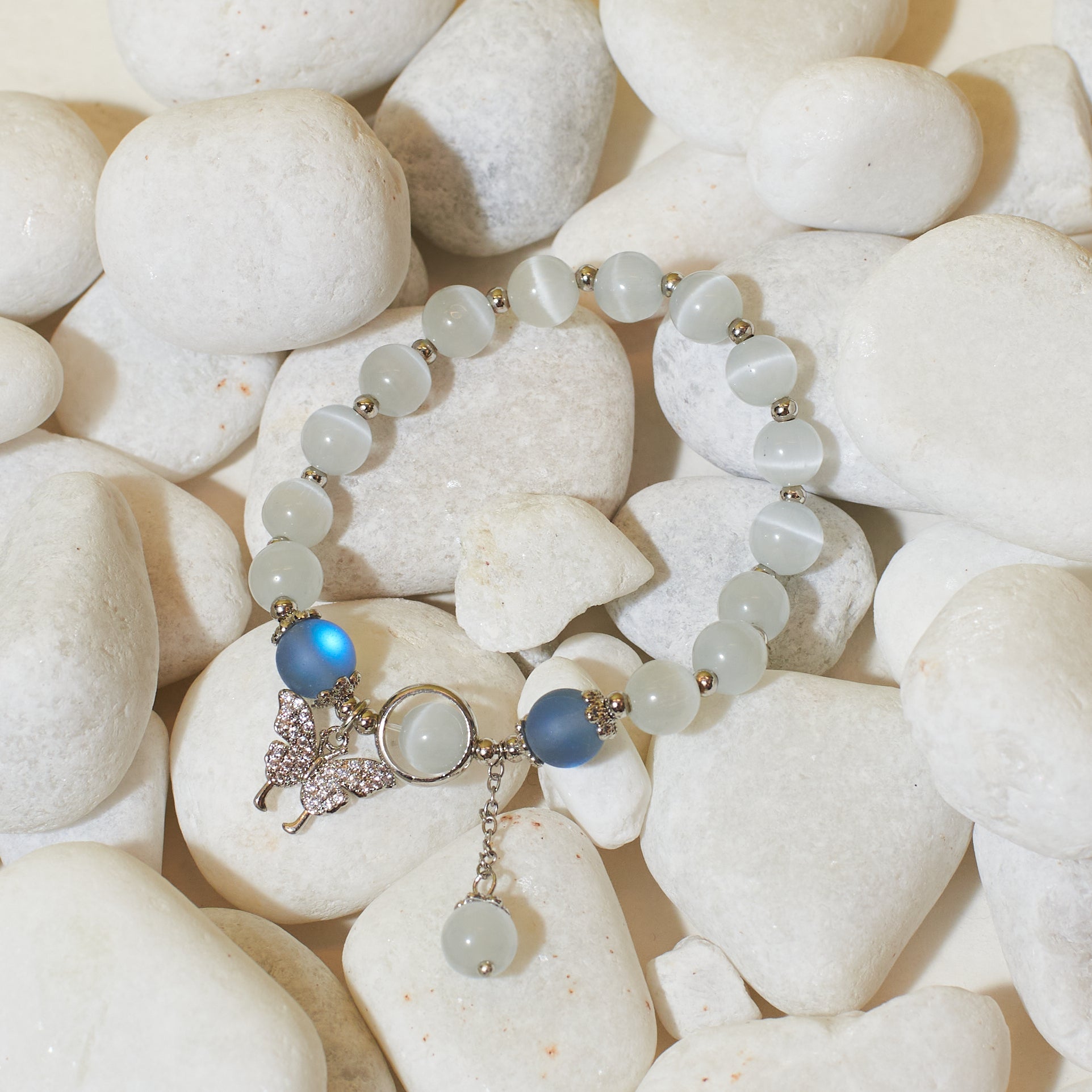 Skies & Butterfly Beaded Band Salty