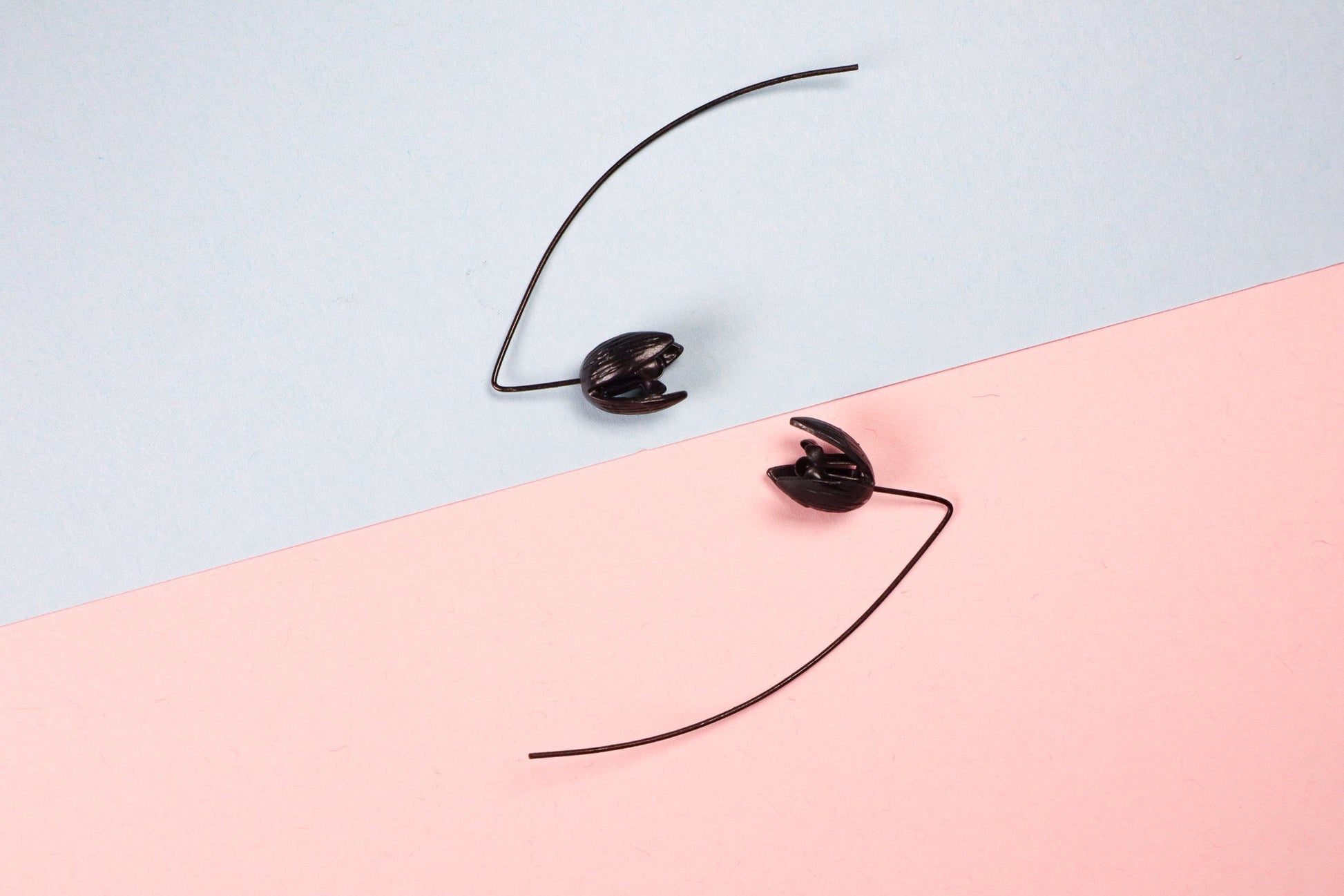 Slide In Black Rose 'Wednesday' Earrings