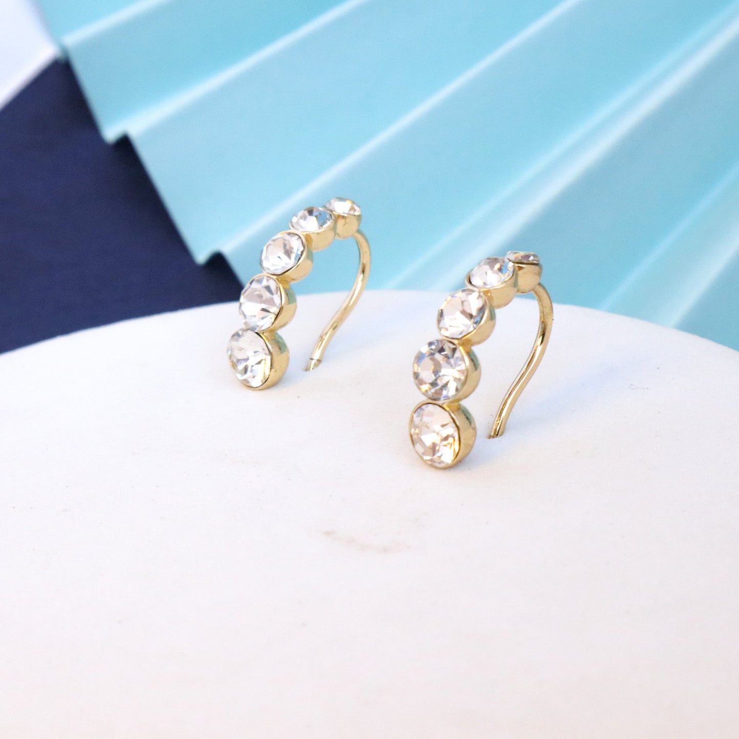 Slide In Crystal Lined Earrings