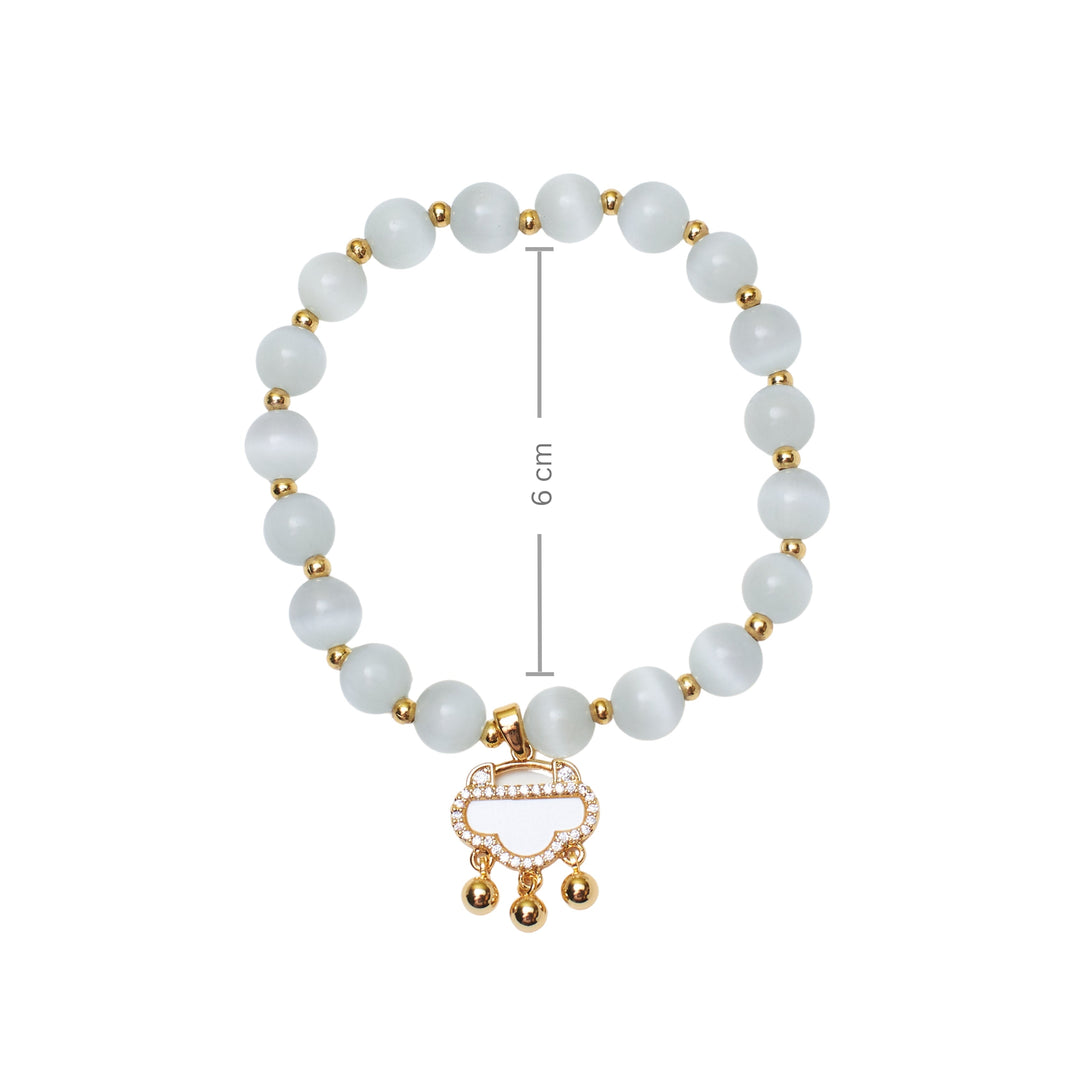 Soft Cloudstone Beaded Band Salty