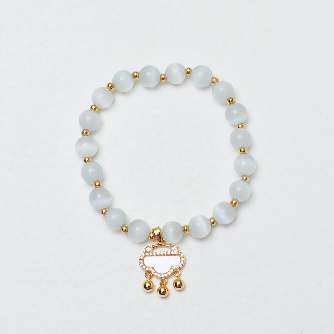 Soft Cloudstone Beaded Band Salty