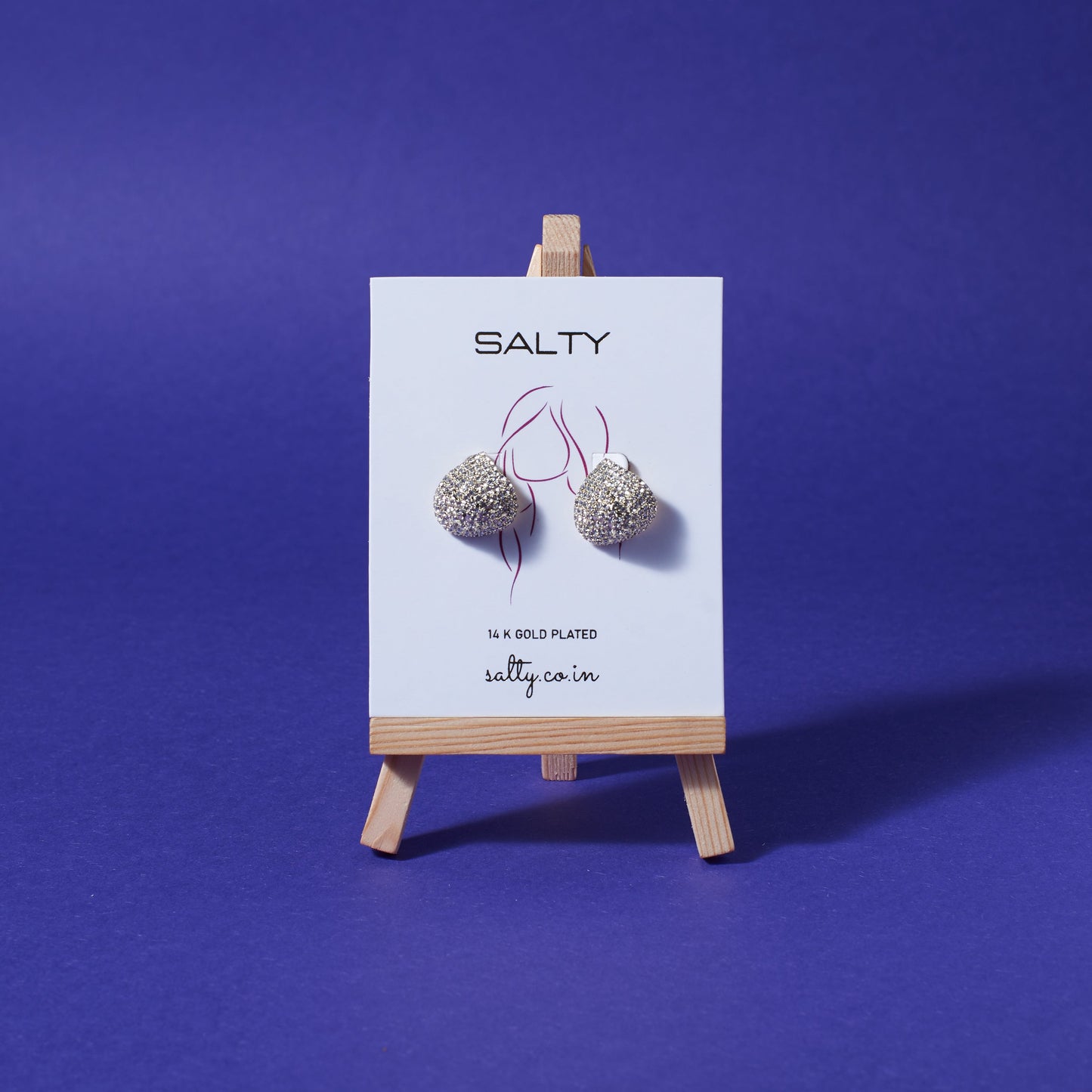 Solitaire Drop Studs Salty