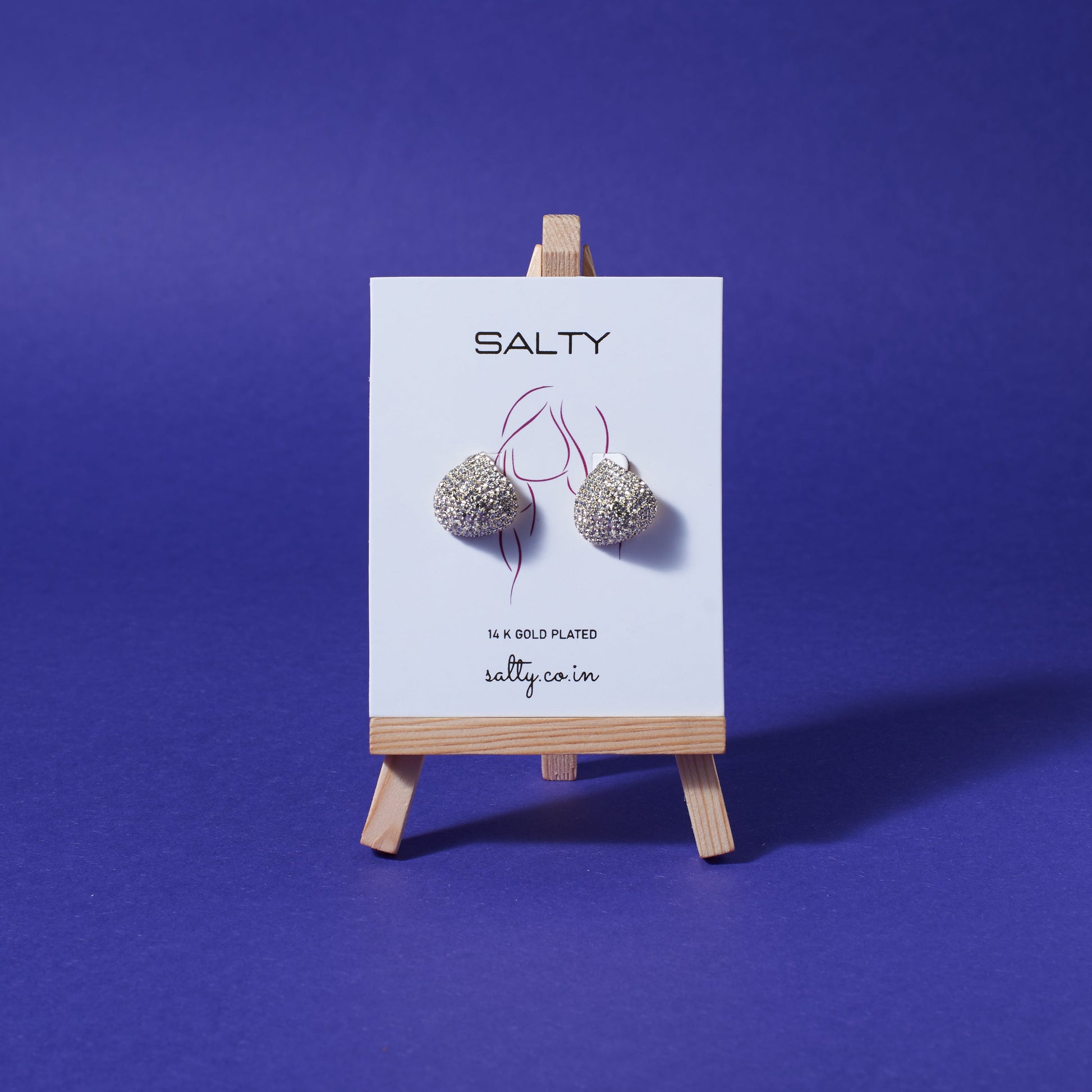 Solitaire Drop Studs Salty