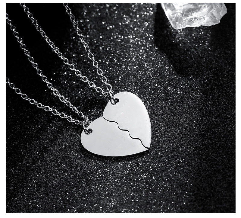Soulmate Hearts Necklace for Couples (2 Necklaces) Salty