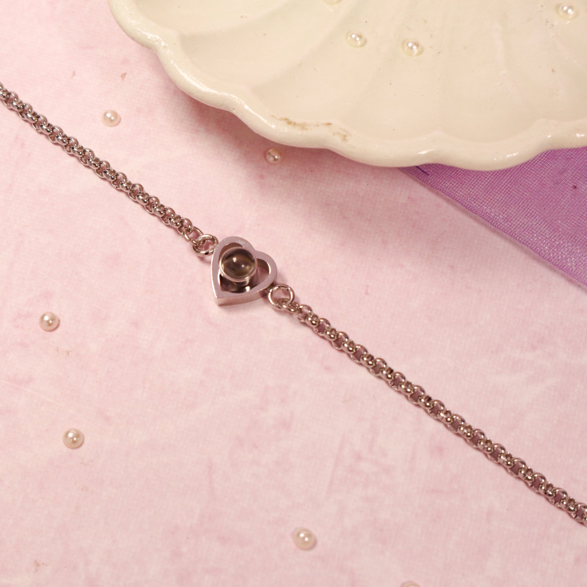 Sparkling Heartbeat Silver Bracelet Salty
