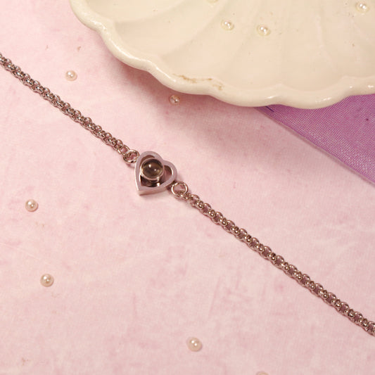 Sparkling Heartbeat Silver Bracelet Salty