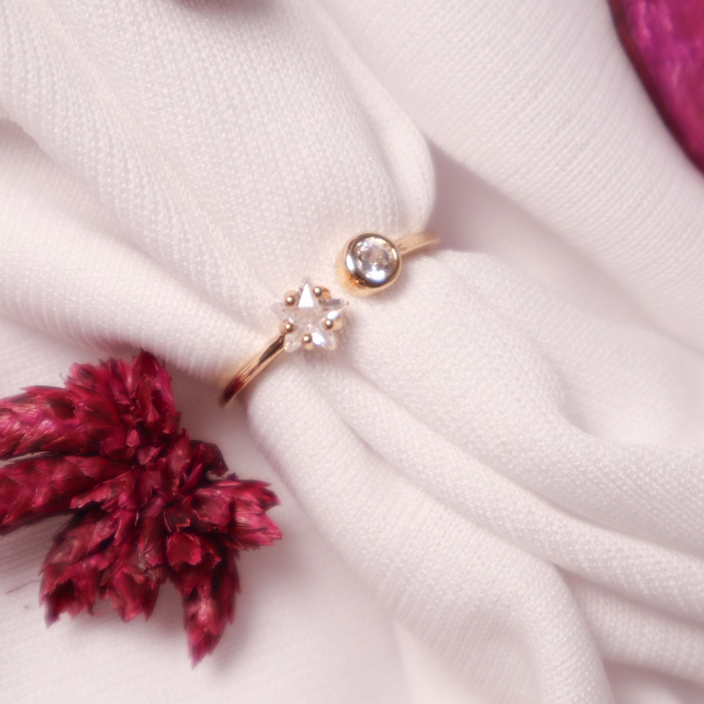 Star Cut Diamond Ring