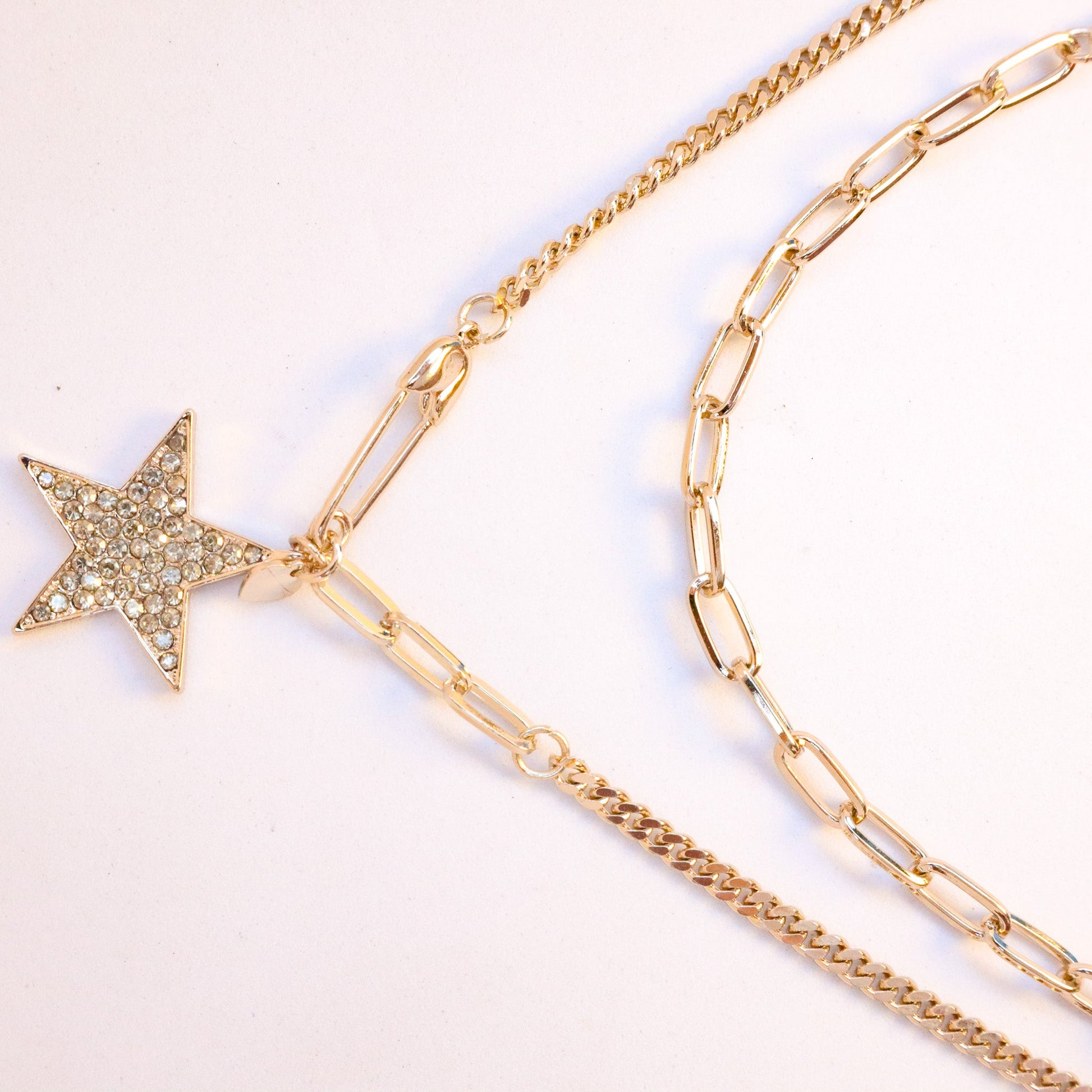 Star Double Layered Gold Necklace