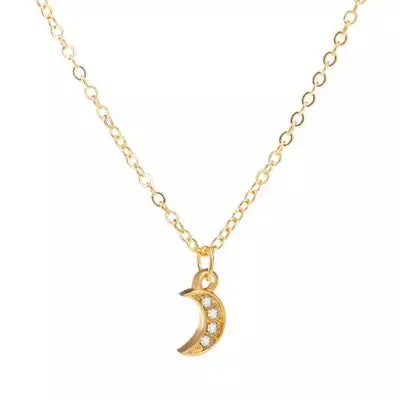 Studded Cresent Necklace