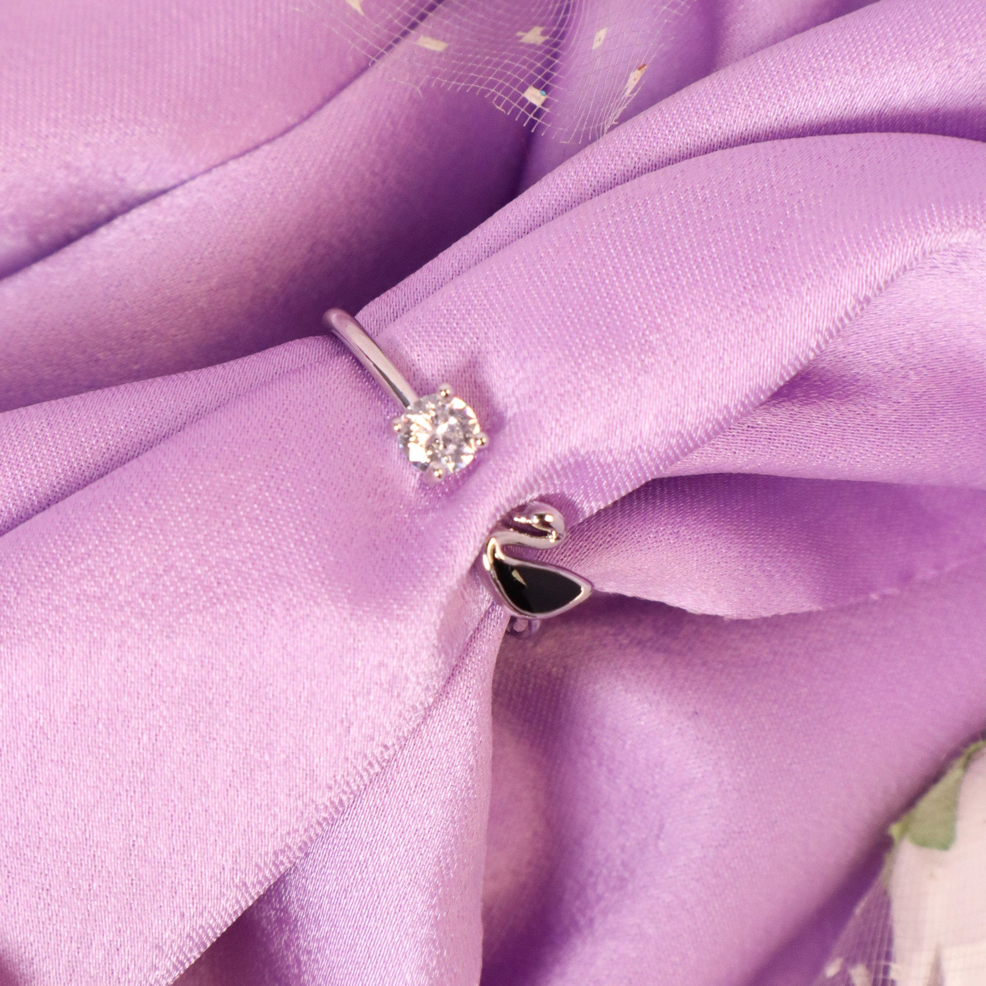 Swan Diamond Silver Band