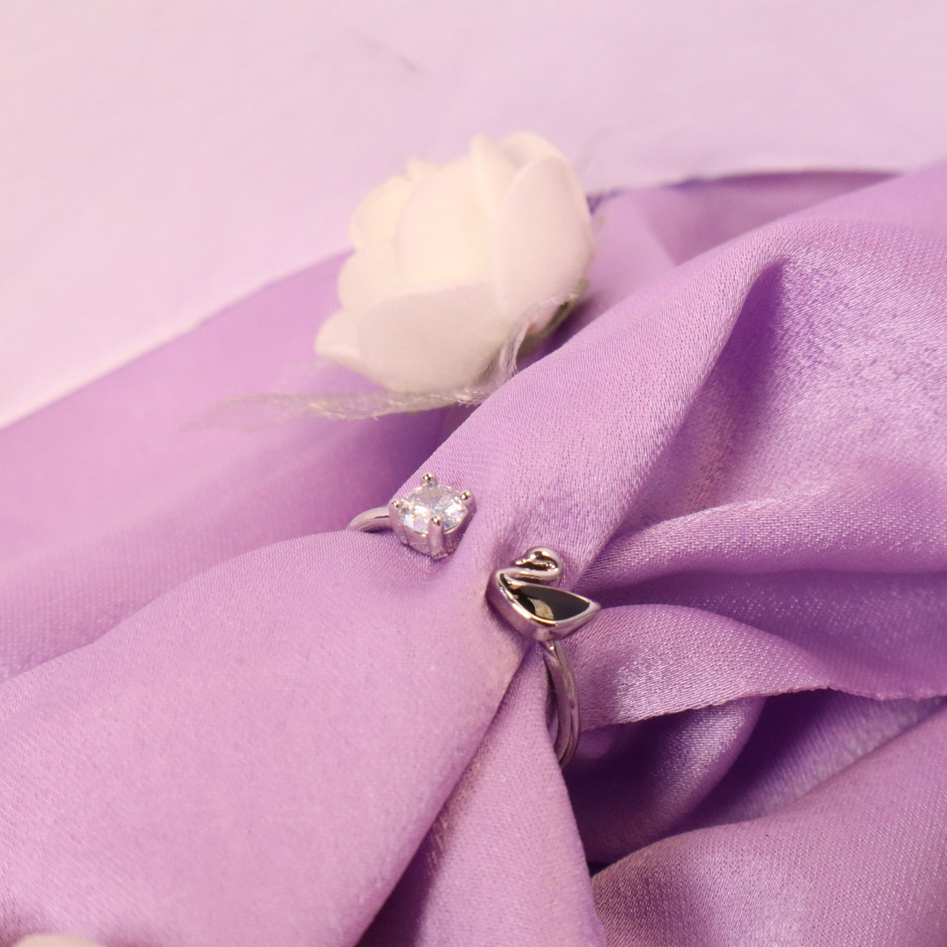 Swan Diamond Silver Band