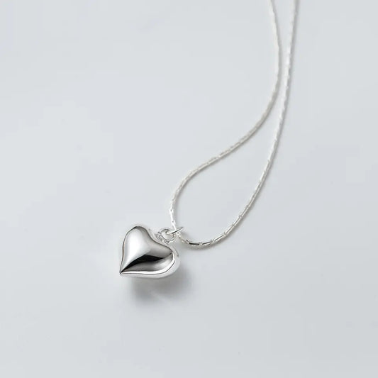 Sweetheart's Embrace Silver Necklace Salty