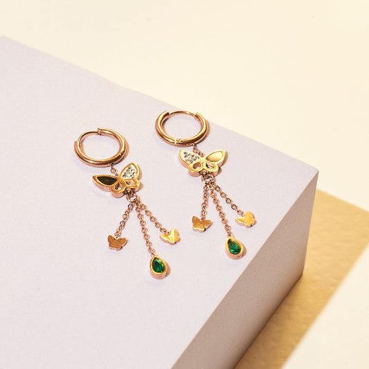 Tender Tassel Butterfly Earrings Salty