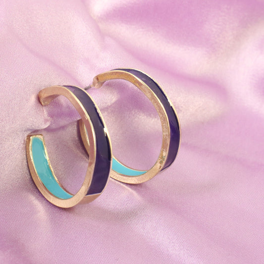 Trendy Indigo Hoops