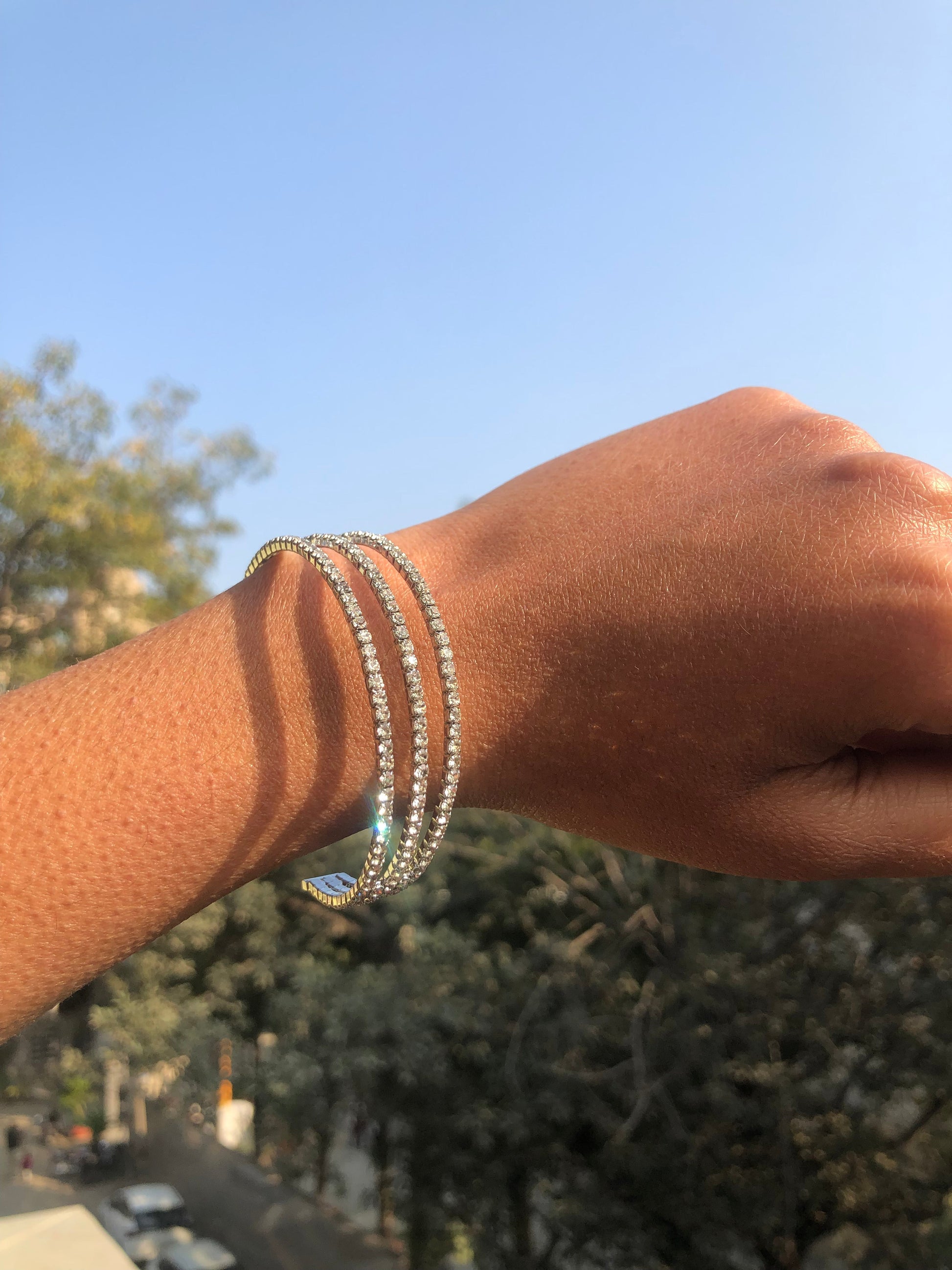 Triple Crystal Cuff