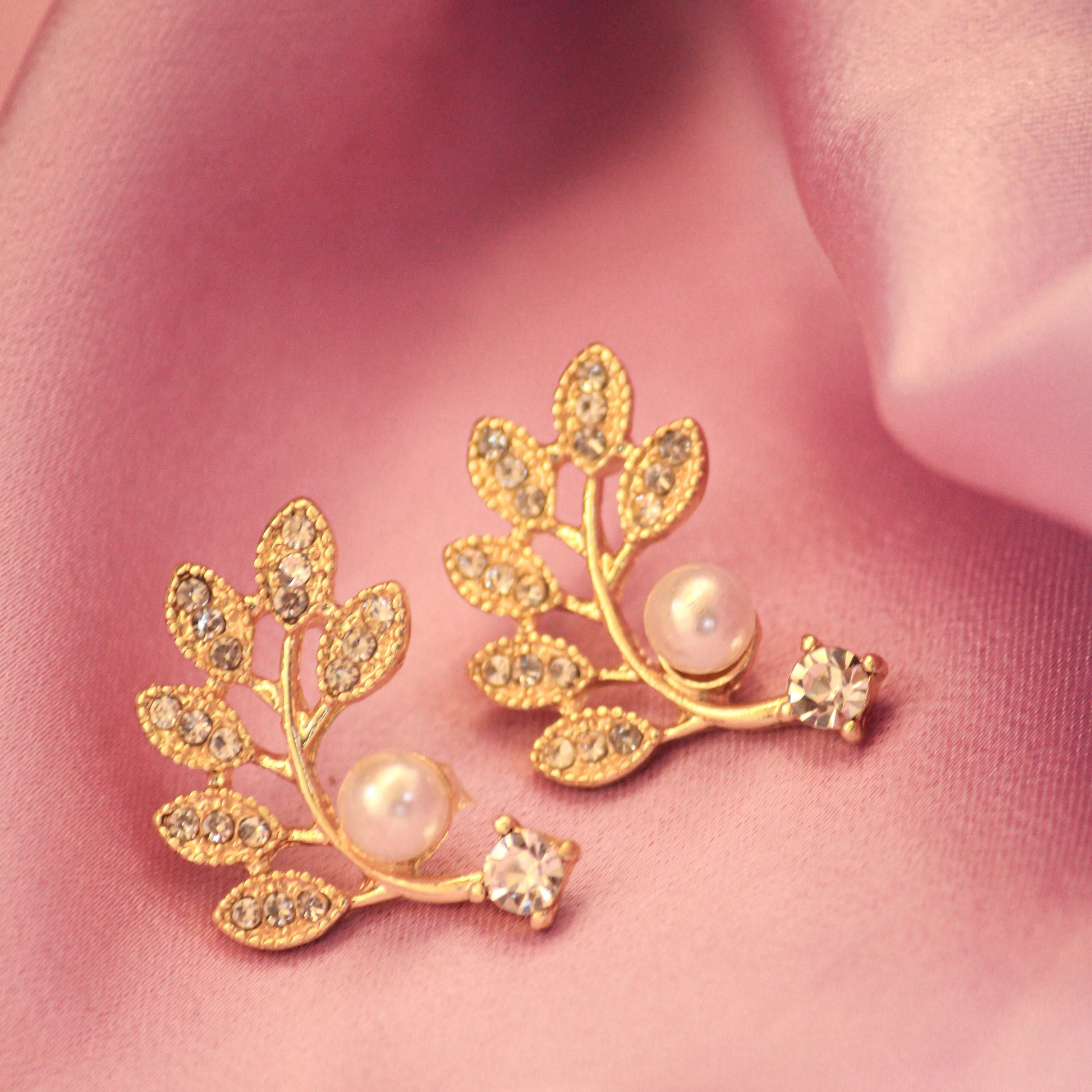Twig Pearl Climber Earrings