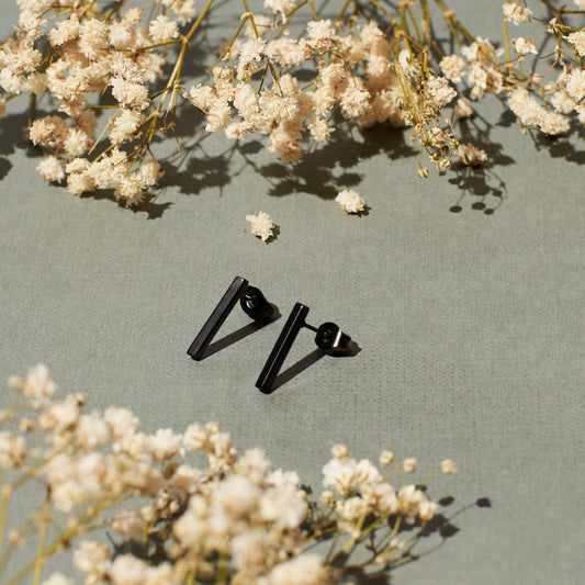 Urban Spiral Black Earrings Salty Alpha