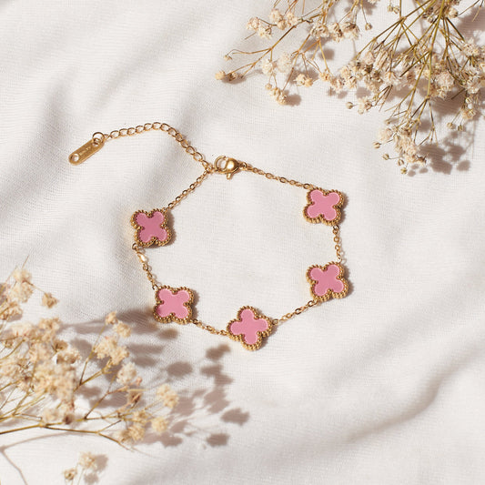 Vintage Alhambra Pink Bracelet Salty