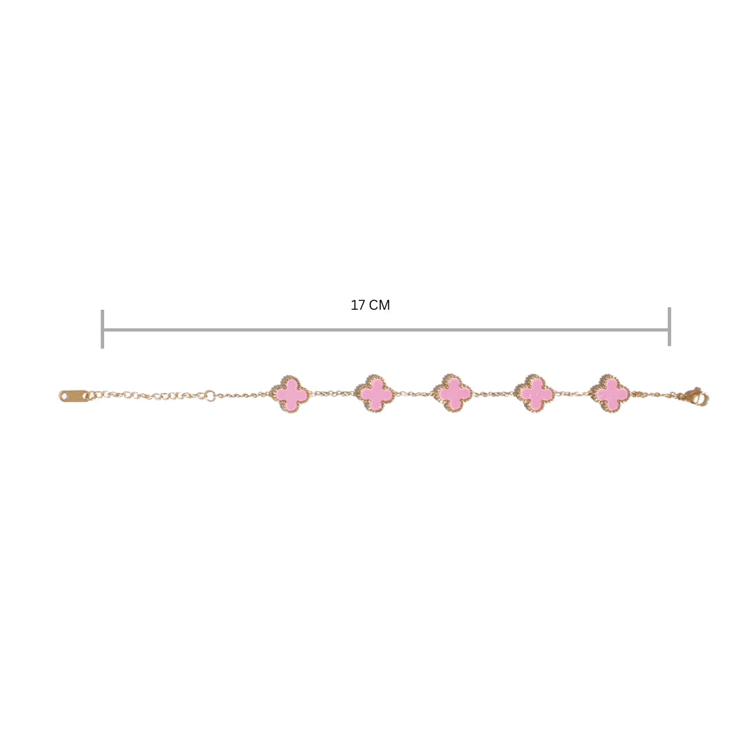 Vintage Alhambra Pink Bracelet Salty
