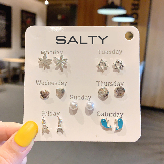 "Wanderlust" Weekly 7 Stud Earrings
